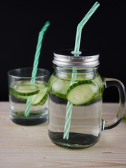 healthy refreshing drink cucumber