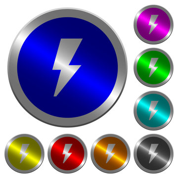 Flash luminous coin-like round color buttons