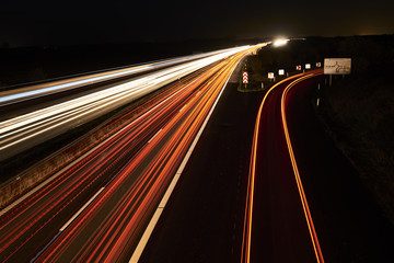 Fototapeta na wymiar nighttraffic on a highway