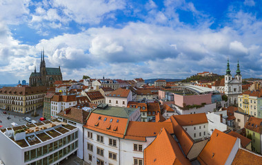 Naklejka na ściany i meble Brno cityscape in Czech Republic