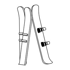 ski sport isolated icon vector illustration design