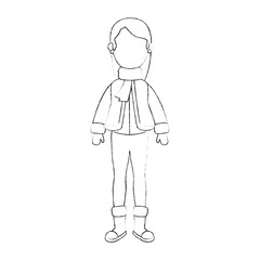 beautiful woman with winter clothes vector illustration design
