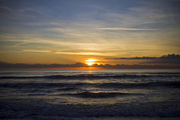 Fototapeta na wymiar Forte dei marmi beach at sunset