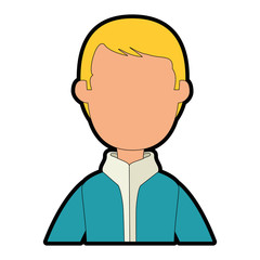 young man with winter clothes vector illustration design