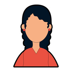 beautiful woman avatar character vector illustration design