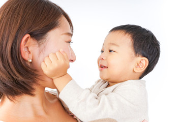 男の子とお母さん