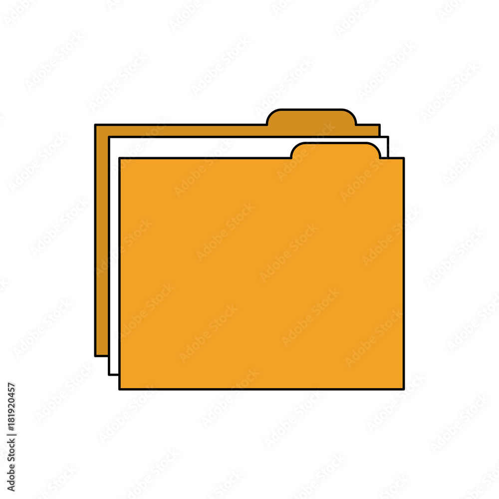 Poster folder file document archive information vector illustration