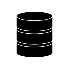database data center icon image vector illustration design  black and white