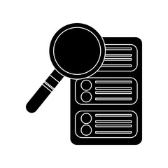 server search web hosting icon image vector illustration design  black and white