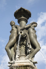 Fountaine des Trois Graces Fountain by Visconti (1869), Bourse Square, Bordeaux