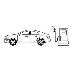 car and gas station