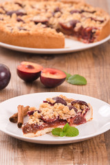 Plum tart. 