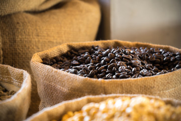 Coffee bean in bag