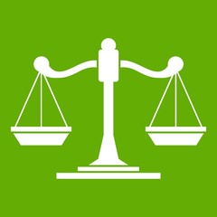 Scales of justice icon green