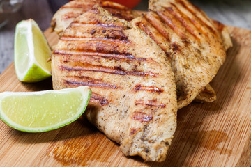 Grilled chicken breasts