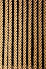 String on black background