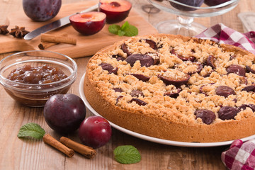 Plum tart. 