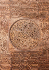 Arabian Oriental Ornamental carvings / An Islamic art of Arabian Oriental decorative ornamental carvings on a wall