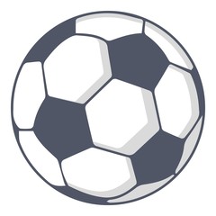 Soccer ball icon, cartoon style