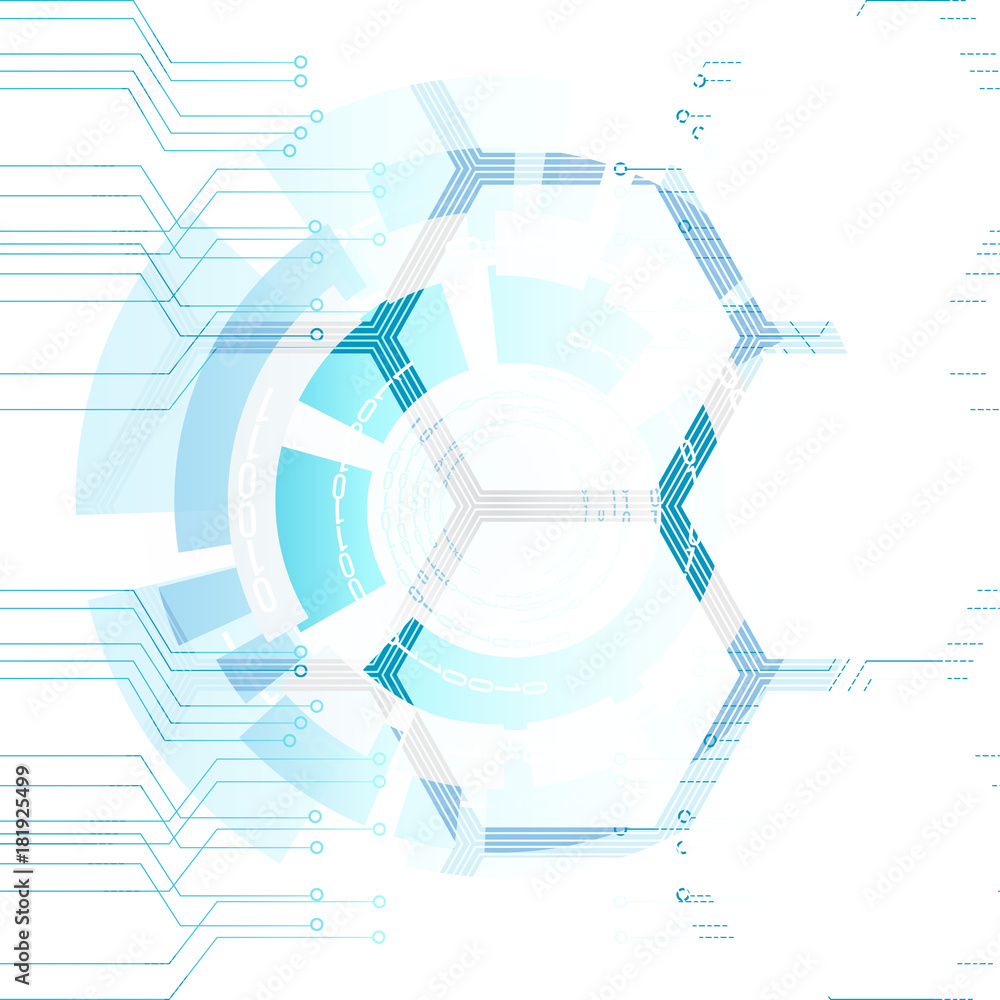 Poster abstract cyber security concept, vector technology concept, binary circuit board