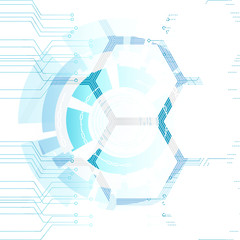 Abstract cyber security concept, vector technology concept, binary circuit board