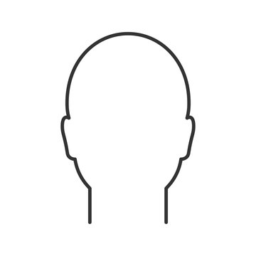 Human head linear icon