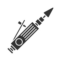 Air-operated valve grinder glyph icon