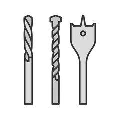 Drill bits color icon