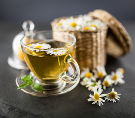 Cup of chamomile tea