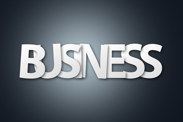 Word of Business Written with White Paper Letter