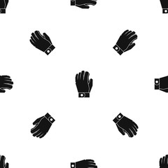 Hockey glove pattern seamless black