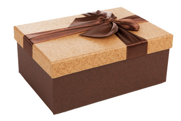 Gift box on white background