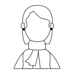 beautiful woman with winter clothes vector illustration design