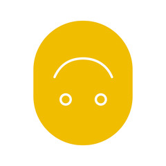 Upside down smile glyph color icon