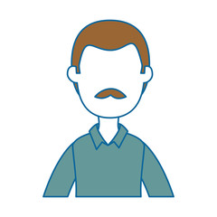 young man avatar character vector illustration design