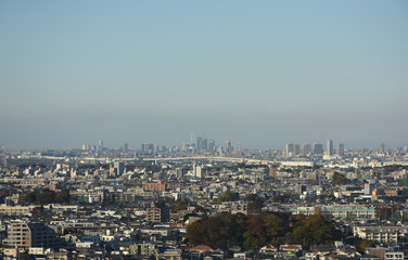 Fototapeta na wymiar 日本の東京都市景観「都心からさいたま新都心方面などを望む」