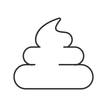 recommend clip art: Poop linear icon