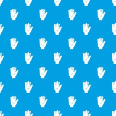 Finger with blood dripping pattern seamless blue