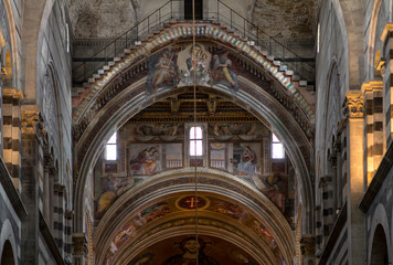 Pisa cathedral interior view, Italy