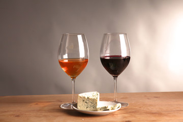 bottle of wine and glass on the table