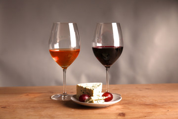 bottle of wine and glass on the table