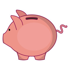 piggy savings isolated icon vector illustration design