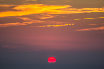 Sunset in the clouds