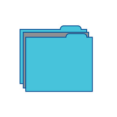 file folder icon image vector illustration design  grey and blue