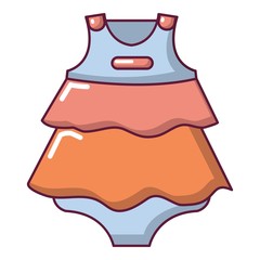 Baby dress icon, cartoon style