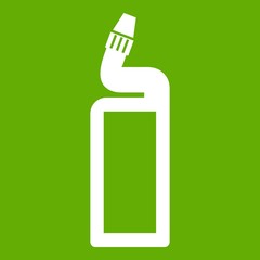 Plastic bottle of drain cleaner icon green