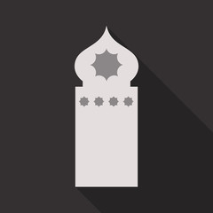 Islamic vector design glow mosque interior for Ramadan Kareem background