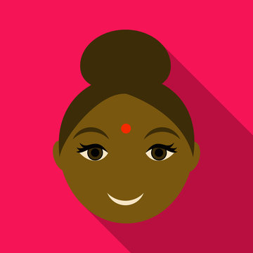 Indian woman icon. Simple illustration of indian woman vector icon for web