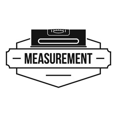 Measurement level logo, simple black style