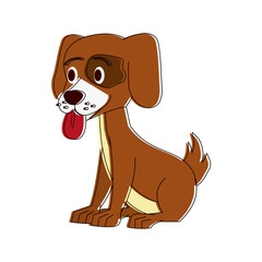 Cute dog cartoon